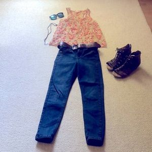 TOPSHOP High Rise Skinny Jeans🌼